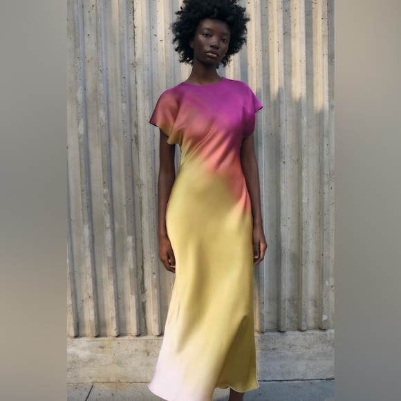 Zara tie dye printed dress - Picture 5 of 10